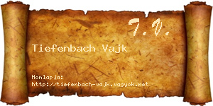 Tiefenbach Vajk névjegykártya