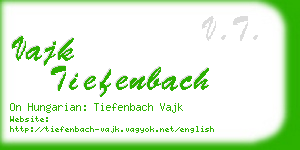 vajk tiefenbach business card